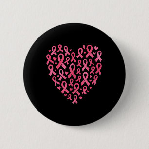 Breast Cancer Ribbon Awareness Inspirational 2 Inch Round Button