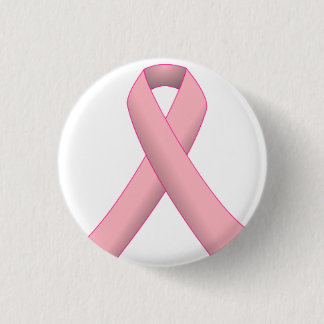 Breast Cancer Ribbon Button