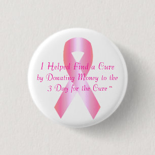 Breast-Cancer-Ribbon, I Helped Find a Cure, by ... 1 Inch Round Button