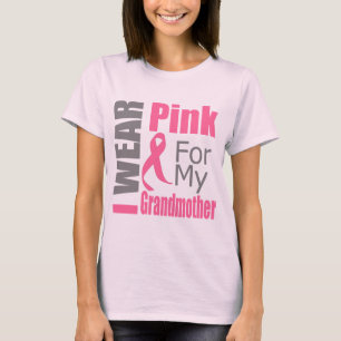 Breast Cancer Ribbon I Wear Pink Grandmother T-Shirt