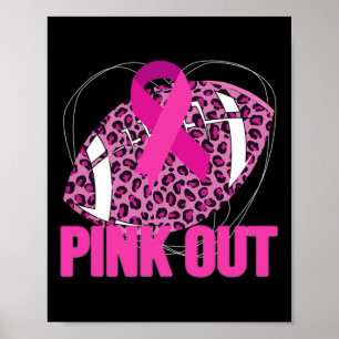 Breast Cancer Ribbon Pink Out Footll Pink Ribbon L Poster