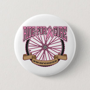 Breast Cancer Ride For Cure 2 Inch Round Button