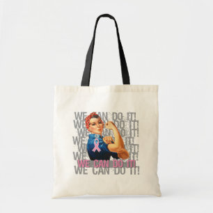 Breast Cancer Rosie WE CAN DO IT Tote Bag