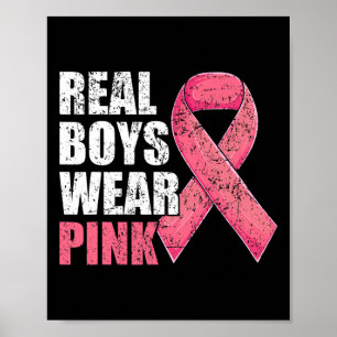 Breast Cancer Shirt For Boys Kids Toddlers Poster