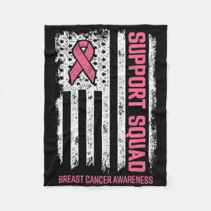Breast Cancer Shirts Support Squad Breast Cancer A Fleece Blanket