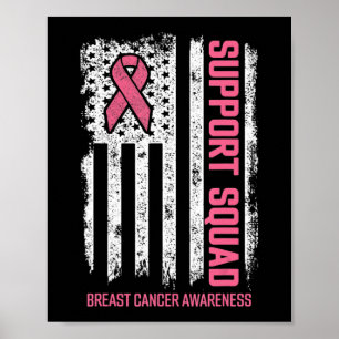 Breast Cancer Shirts Support Squad Breast Cancer A Poster