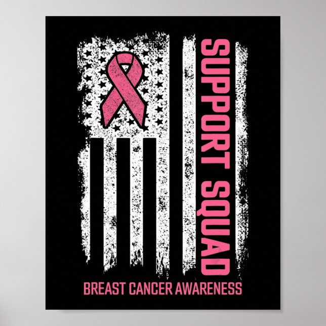 Breast Cancer Shirts Support Squad Breast Cancer A Poster (Front)