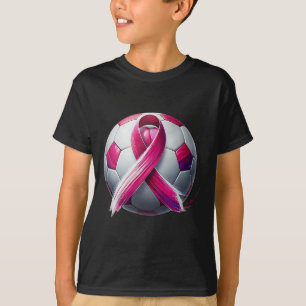 Breast Cancer Soccer Ll Pink Ribbon Kick For A Cur T-Shirt