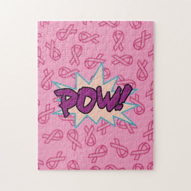 Breast Cancer Super Hero Jigsaw Puzzle (Vertical)