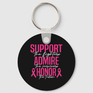 Breast Cancer Support Admire Honour Breast Cancer  Keychain