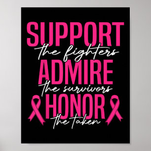 Breast Cancer Support Admire Honour Breast Cancer  Poster