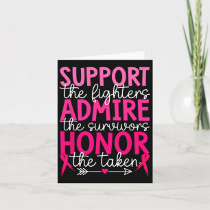 Breast Cancer Support Admire Honour Breastcancer A Card