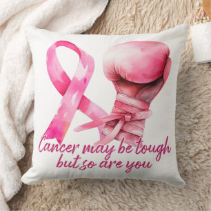 BREAST CANCER SUPPORT & AWARENESS THROW PILLOW