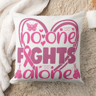 BREAST CANCER SUPPORT & AWARENESS THROW PILLOW