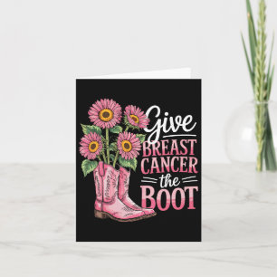 Breast Cancer Support Boot Funny  Card