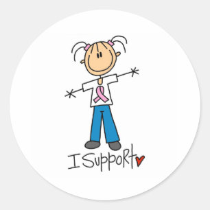 Breast Cancer Support  Classic Round Sticker