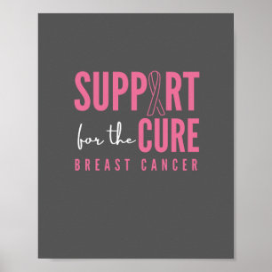 breast cancer. support.cure. Poster & Prints