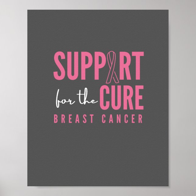 breast cancer. support.cure. Poster & Prints (Front)