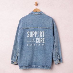 breast cancer support cure Womens Denim Jacket