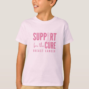breast cancer support for the cure Kids T-Shirt 
