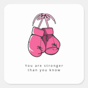 Breast Cancer Support Gifts Cancer Women Get Well Square Sticker