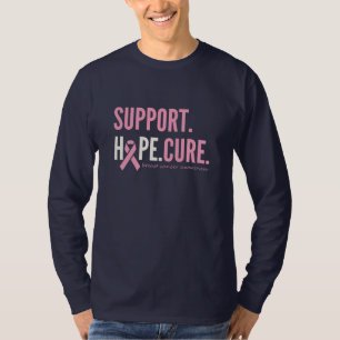 breast cancer support hope cure Long Sleeve Shirt