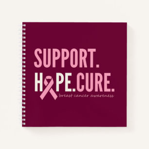 breast cancer support hope cure Notebook journal