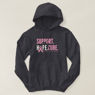 breast cancer support hope cure Pullover Hoodie