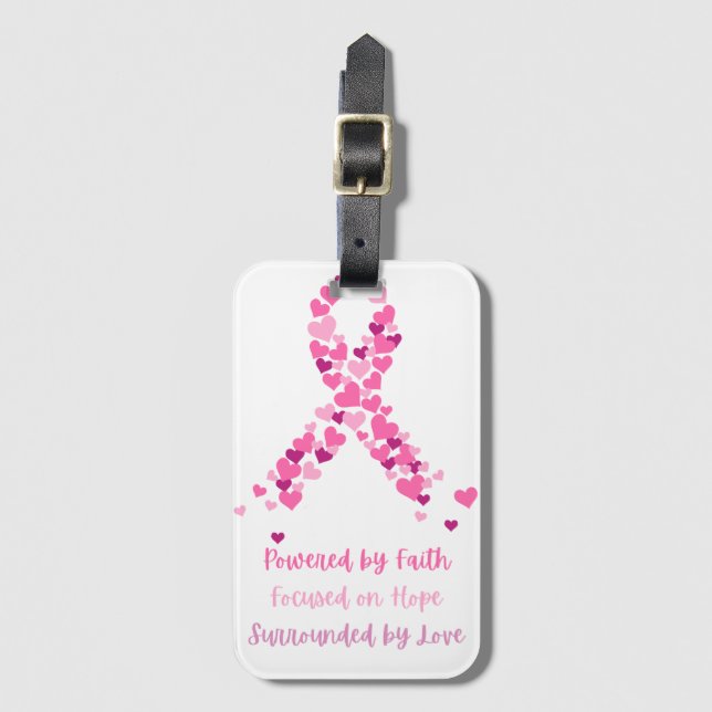Breast Cancer Support luggage tag (Front Vertical)
