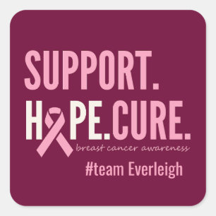 breast cancer support personalized custom Sticker