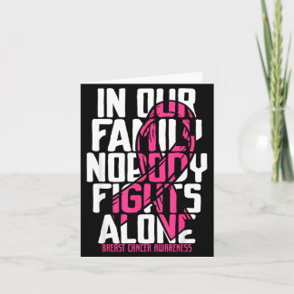 Breast cancer support pink breast cancer awareness card
