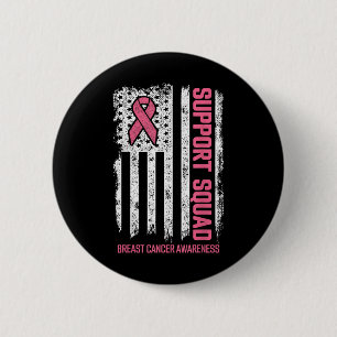 Breast Cancer Support Squad Breast Cancer Awarenes 2 Inch Round Button
