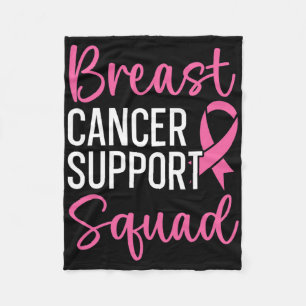 Breast Cancer Support Squad Breast Cancer Awarenes Fleece Blanket