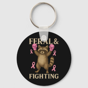 Breast Cancer Support Squad Feral And Fighter Funn Keychain
