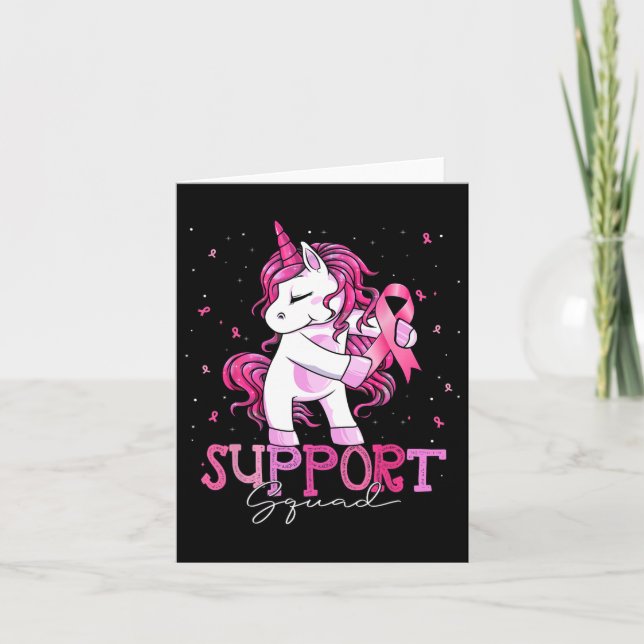 Breast Cancer Support Squad Shirt Breast Cancer Aw Card (Front)
