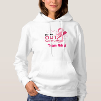 Breast Cancer Support Team Pink Ribbon Personalize Hoodie