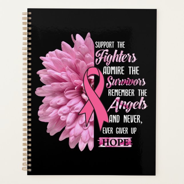 Breast Cancer Support The Fighters Gift For Her Planner (Front)