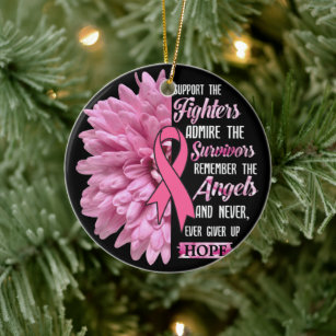 Breast Cancer Support The Fighters Gift For Her T- Ceramic Ornament