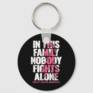 Breast Cancer Support Vintage Family Breast Cancer Keychain