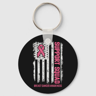 Breast Cancer Suprt Squad Breast Cancer Awareness Keychain