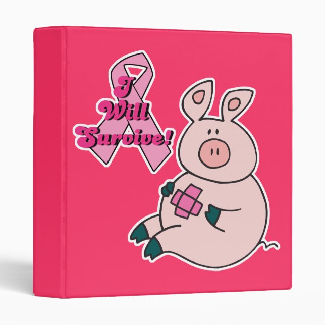 Breast Cancer Survive Awareness Pig Binder (Front/Spine)