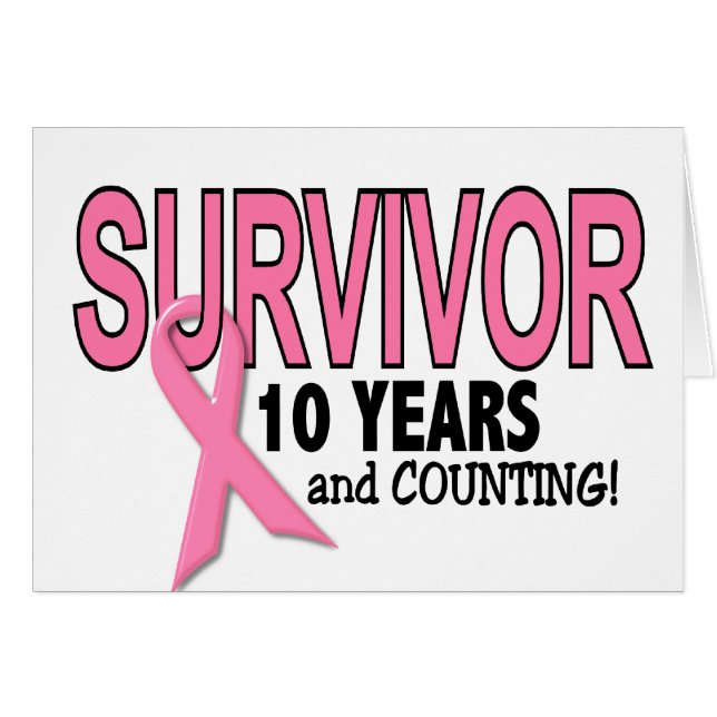 BREAST CANCER SURVIVOR 10 Years & Counting (Front Horizontal)