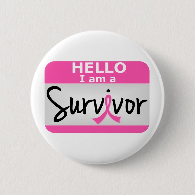 Breast Cancer Survivor 24.png 2 Inch Round Button (Front)