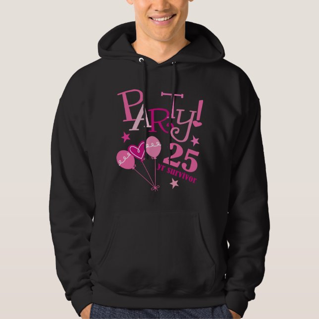 Breast Cancer Survivor 25 Year Hoodie (Front)