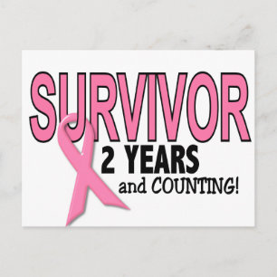 BREAST CANCER SURVIVOR 2 Years & Counting Postcard