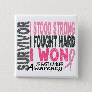 Breast Cancer Survivor 4 2 Inch Square Button