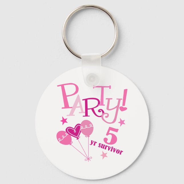Breast Cancer Survivor 5 Year Keychain (Front)