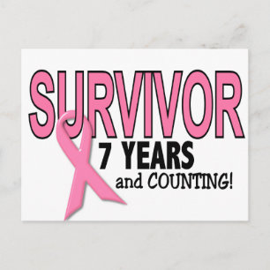 BREAST CANCER SURVIVOR 7 Years & Counting Postcard