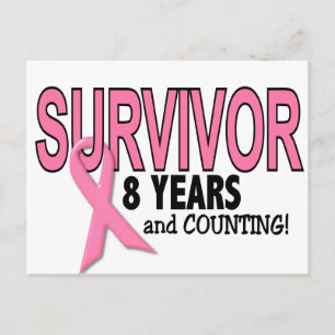 BREAST CANCER SURVIVOR 8 Years & Counting Postcard