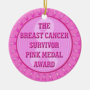 Breast Cancer Survivor Award Ceramic Ornament